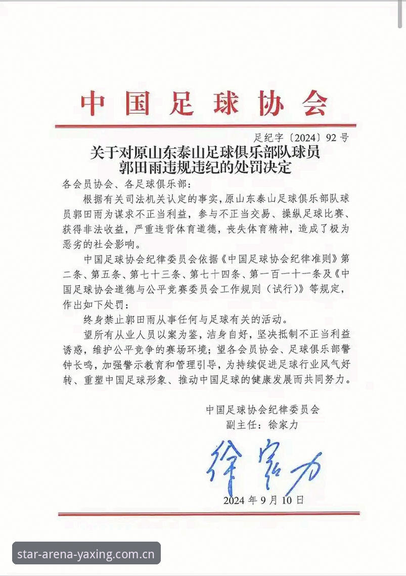 亚星游戏2026最新版本 足协重磅罚单深度解读指南——从亚星娱乐平台视角看中国足球反腐风暴